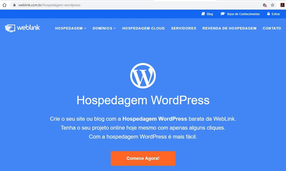Weblink: hospedagem WordPress